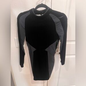 Zara black backless mini dress